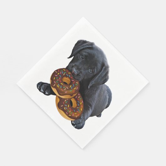 Serviette En Papier Donuts - Black Lab (Coin)