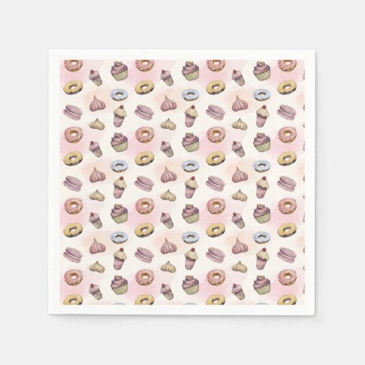 Serviette En Papier Donuts Cupcakes mignon cadeau pour Baker Anniversa (Devant)