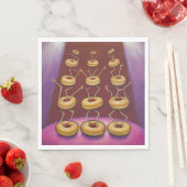 Serviette En Papier Donuts Danser Whimsical Doughnut Caractères (En situation)