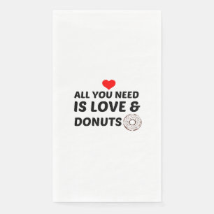 SERVIETTE EN PAPIER DONUTS ET AMOUR