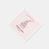 Serviette En Papier Doodart rétro lunaire | Napkins Mariage (Coin)