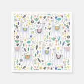 Serviette En Papier Doodle Alpaca (Devant)