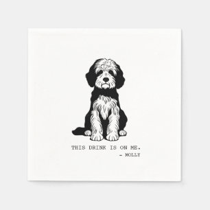 Serviette En Papier Doodle Cocktail Napkin