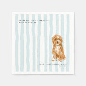 Serviette En Papier Doodle Dog | Personalized Pet Illustration Wedding (Devant)