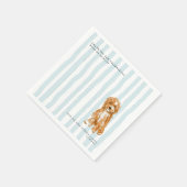 Serviette En Papier Doodle Dog | Personalized Pet Illustration Wedding (Coin)