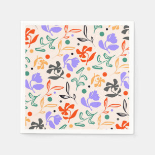 Serviette En Papier Doodle Garden