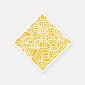 Serviette En Papier Doodle jaune et blanc (Coin)
