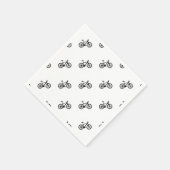 Serviette En Papier Doodle simple dessiné à la main de vélo (Coin)