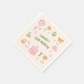 Serviette En Papier Doodle Whimsical main tiré fête d'anniversaire (Coin)