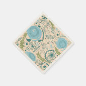 Serviette En Papier Doodles de fleurs (Coin)