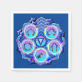 Serviette En Papier Doodling sur les qualités du chakra Throat (Devant)