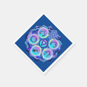 Serviette En Papier Doodling sur les qualités du chakra Throat (Coin)