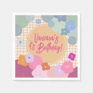 Serviette en papier Dopamine Anniversaire Fleur Co