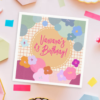 Serviette en papier Dopamine Anniversaire Fleur Co