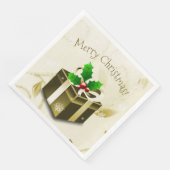 Serviette en papier dorée pour cadeau de Noël (Coin)