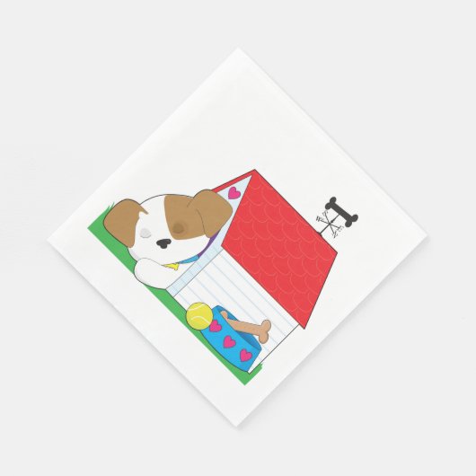 Serviette En Papier Dormir Un Chien Dans Une Maison De Chien (Coin)