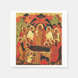 Serviette En Papier Dormition de la Mère de Dieu icône orthodoxe 