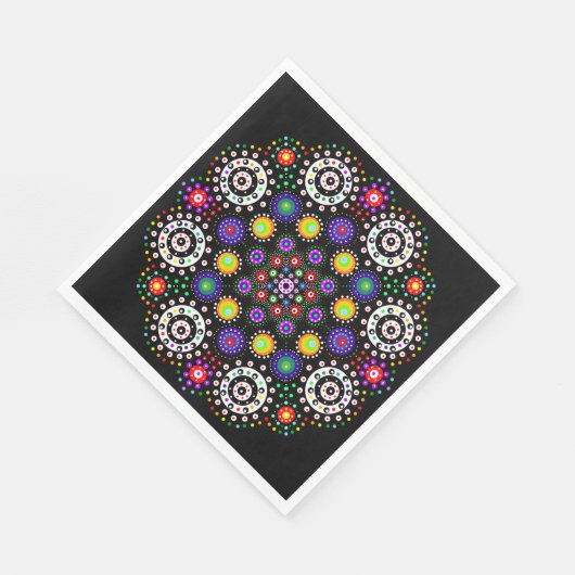 Serviette En Papier Dot psychédélique Mandala (Coin)
