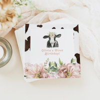 DOTTIE Holy Cow Cute Floral Farm 1er Anniversaire