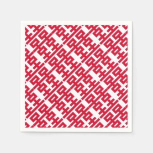 Serviette En Papier Double Bonheur Bonne Chance 双 喜 雙 喜