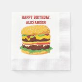 Serviette En Papier Double Cheeseburger Custom Party Papier serviettes (Devant)