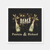 Serviette En Papier Double fête d'anniversaire conjointe Deux fois plu (Devant)