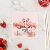 Serviette En Papier Double Flamant rose Famille Réunion Essentials (En situation)