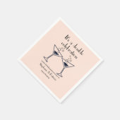 Serviette En Papier Double rose moderne fête l'anniversaire conjoint (Coin)
