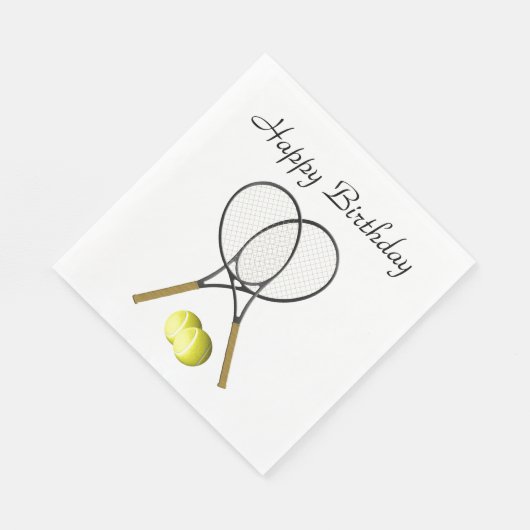 Serviette En Papier Double Tennis Sport Anniversaire (Coin)