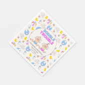Serviette En Papier Double Trouble Twin Boy & Girl Baby shower (Coin)