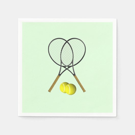 Serviette En Papier Doubles de tennis Green (Devant)