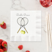 Serviette En Papier Doubles Tennis Sport Custom (En situation)