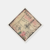 Serviette En Papier Douce 16 Tour Eiffel et lustre (Coin)