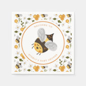 Serviette En Papier Douce Abeille Fête de Bébé Bourdon (Devant)