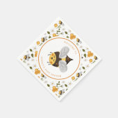 Serviette En Papier Douce Abeille Fête de Bébé Bourdon (Coin)
