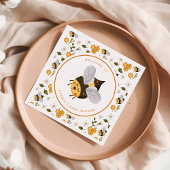 Serviette En Papier Douce Abeille Fête de Bébé Bourdon