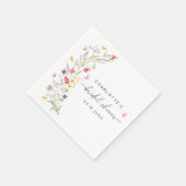 Serviette En Papier Douce aquarelle rose pour une fête de mariage (Coin)