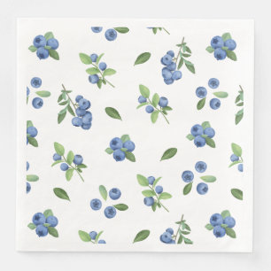 Serviette En Papier Douce Baby Shower aux Myrtilles 