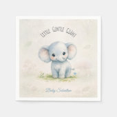 Serviette En Papier Douce Baby-Shower Éléphant Bleu Géant Doux (Devant)