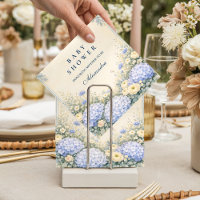 Douce Baby Shower Fleurie Baroque Hortensia Bleu P