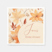 Serviette En Papier Douce Baby Shower Florale d'Automne  (Devant)
