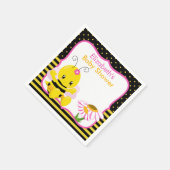 Serviette En Papier Douce Bébé Bee Girl Papier Baby shower serviettes (Coin)