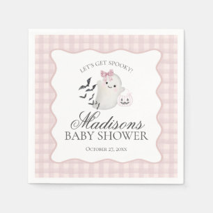 Serviette En Papier Douce Déco de Fête de Naissance de Fantôme Rose Pa