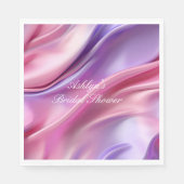 Serviette En Papier Douce Douillette Rose Violet Fête de Mariage (Devant)