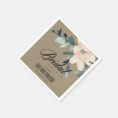 SERVIETTE EN PAPIER DOUCE ÉMERVEILLEMENT PAPIER KRAFT FLEURS AÇQUARELL (Coin)