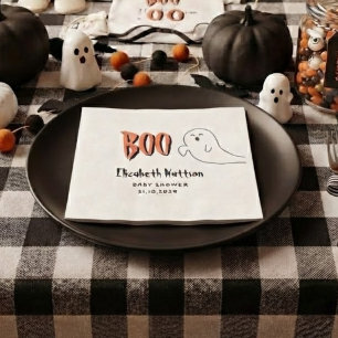 Serviette En Papier Douce Fantôme Little Boo Halloween Baby Shower
