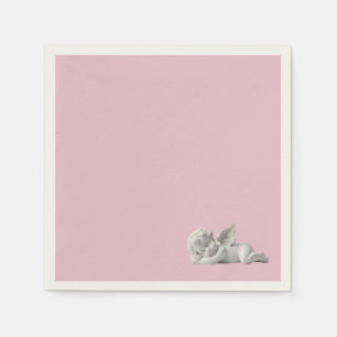 Serviette En Papier Douce Fée Rose Bébé Ange Fille Baby Shower