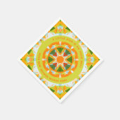 Serviette En Papier Douce Fête de Bébé Étoile Verte Orange Clair (Coin)