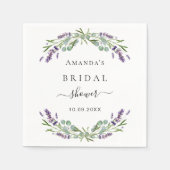 Serviette En Papier Douce fête de mariage lavande eucalyptus verdure (Devant)