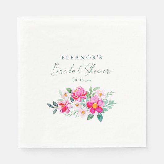 Serviette En Papier Douce Fête de Mariage sur Mesure avec Écriture Flo (Devant)